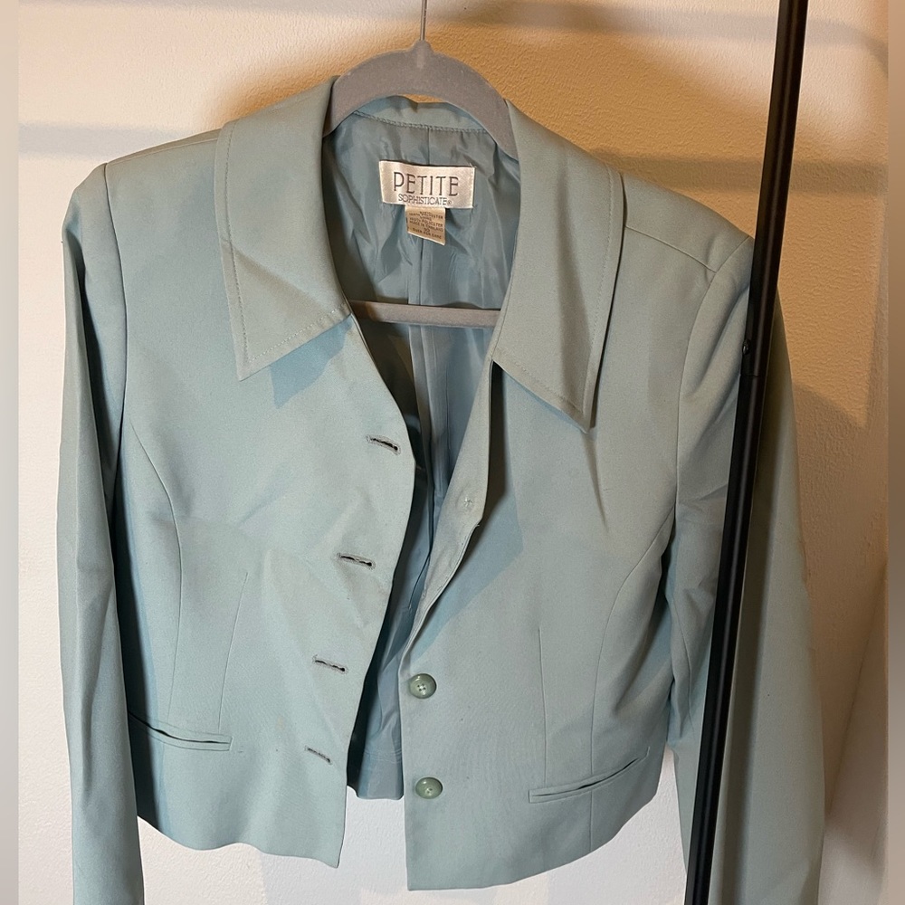 Petite Sophisticate baby blue size 10 blazer